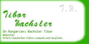 tibor wachsler business card